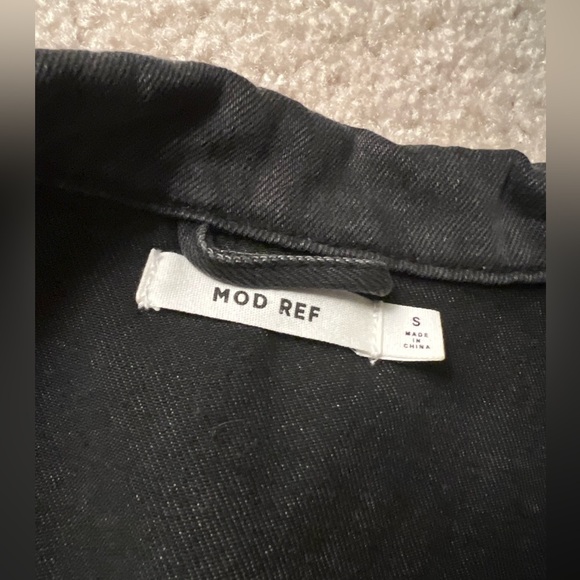 12th Tribe Washed Black Denim Moto Jacket - Picture 8 of 9